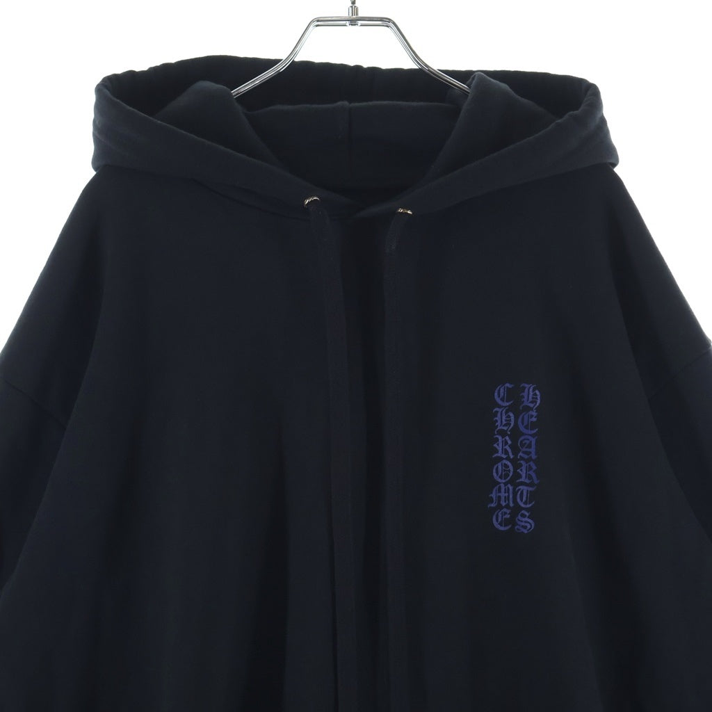 CHROME HEARTS(クロムハーツ) VERTICAL LOGO PULLOVER HOODIE ヴァーティカルロゴ プルオーバーパーカー フーディー ブラック/ブルー