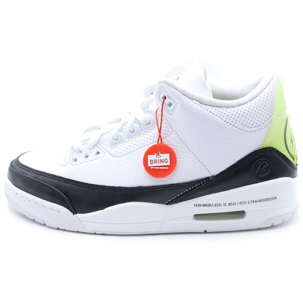 NIKE(ナイキ) ×FRAGMENT AIR JORDAN 3 RETRO SP フラグメント エアジョーダン3 レトロ ハイカットスニーカー ホワイト/ブラック US10/28cm DA3595-100