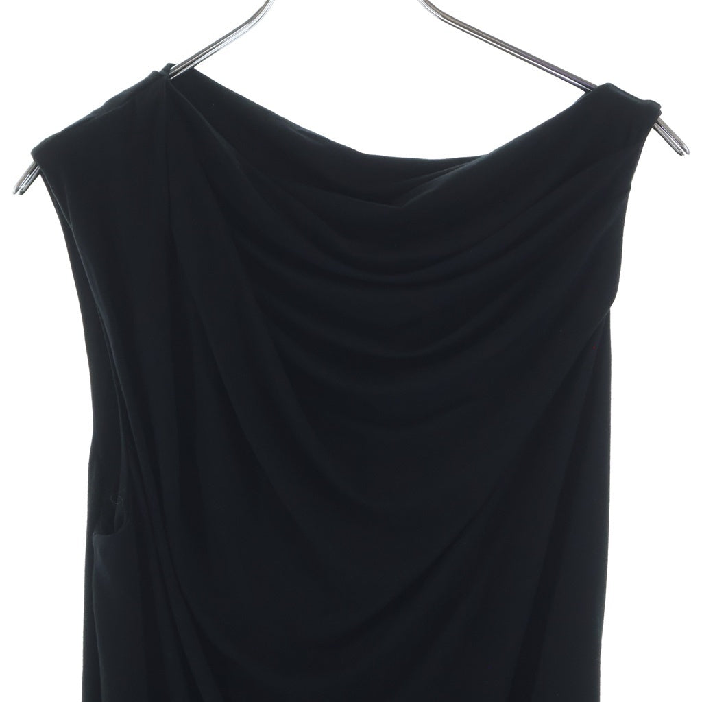 entire studios(エンタイア スタジオ) DRAPE TANK TOBACCO ドレープ タンクトップ ワンピース ブラック UNW-26-8012 レディース