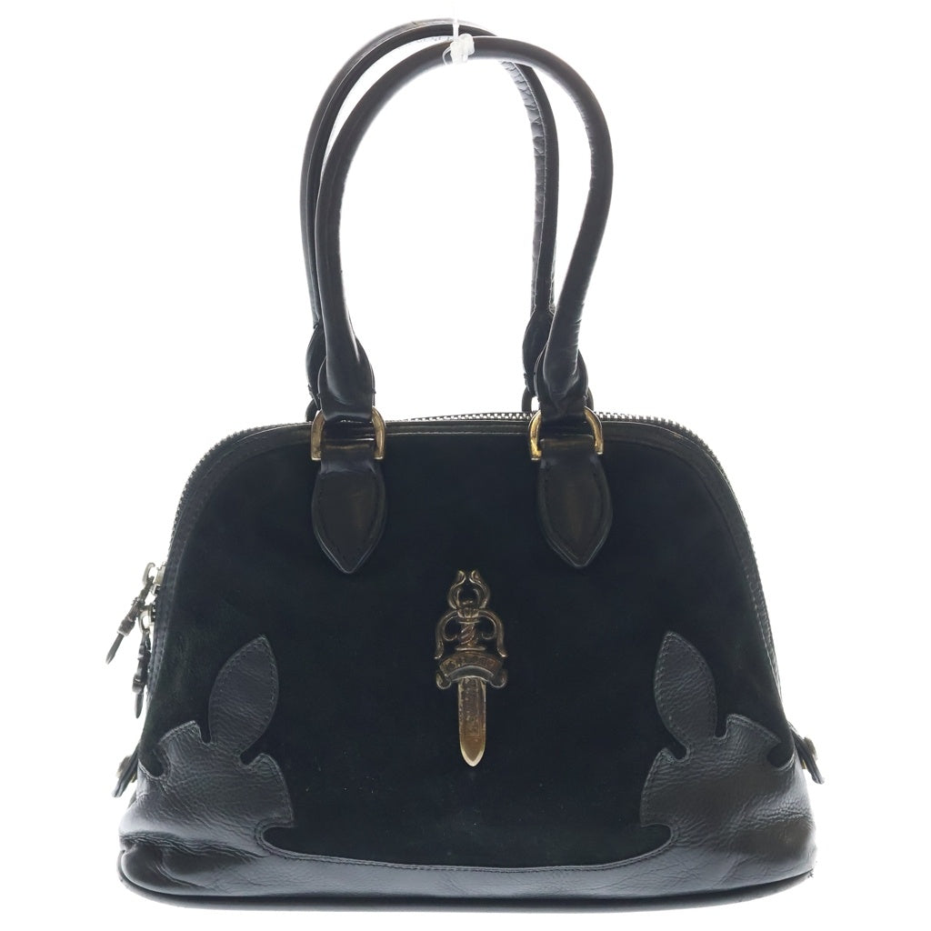 CHROME HEARTS クロムハーツ SLOUCHY MO スウェード フレアニー ラージダガー バック ブラック CHROME HEARTS(クロムハーツ) SLOUCHY MO スウェード フレアニー