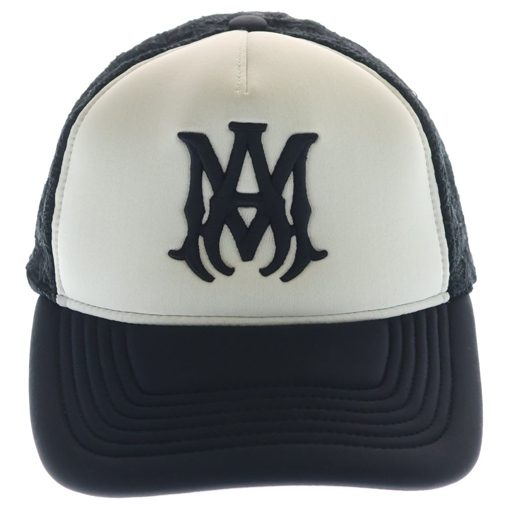 AMIRI(アミリ) MA TWO TONE TRUCKER HAT MAロゴ トラッカーキャップ ブラック/ホワイト SRAMHATR1030SMRBC00