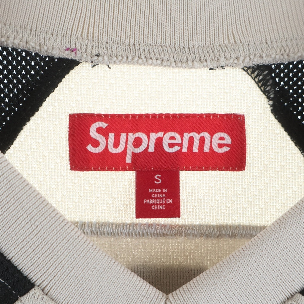SUPREME(シュプリーム) 25SS Rhinestone Hockey Jersey ラインストーンホッケージャージ パンサー ゲームシャツ 長袖カットソー ピンク