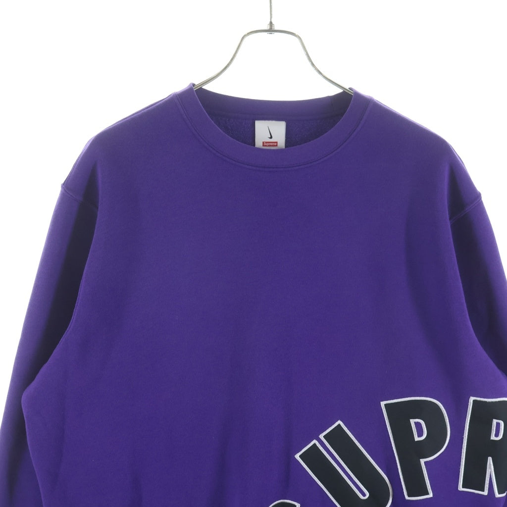 SUPREME(シュプリーム) 22SS ×NIKE Arc Crewneck Sweatshirt アーチロゴ クルーネック スウェット パープル DM1776-506