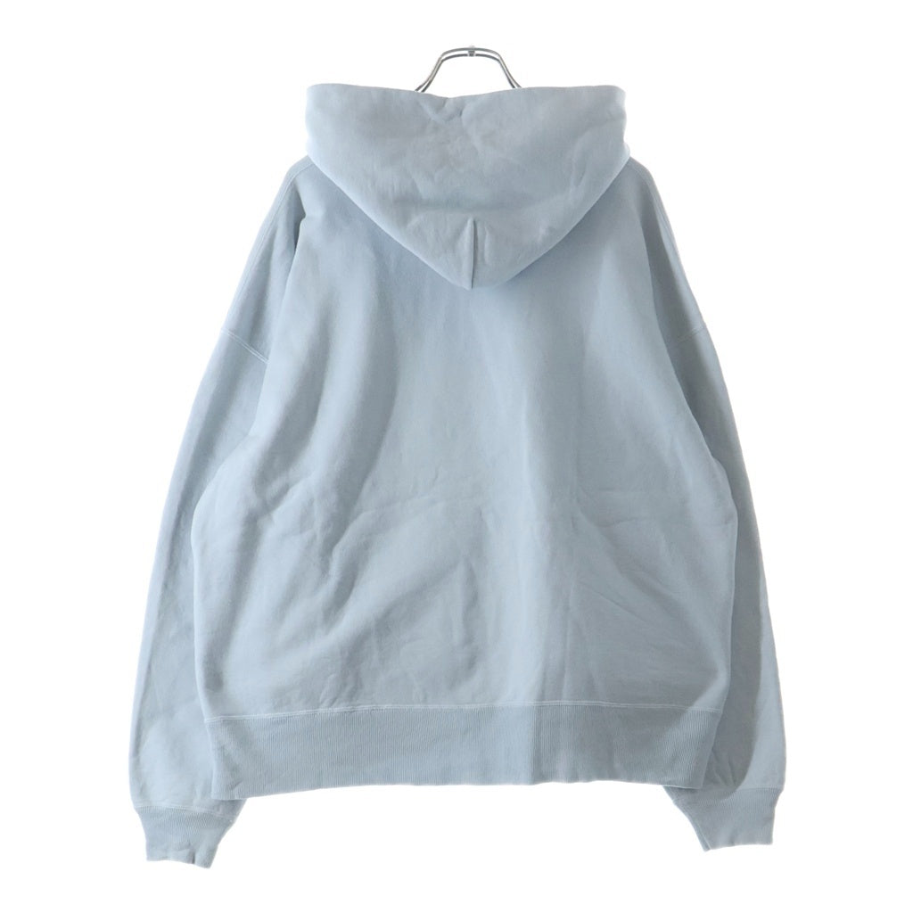 SAINT MICHAEL(セントマイケル) 25SS HOODIE RIBON SAINT 胸ロゴ スウェット プルオーバーパーカー ブルー SM-HR8-0000-048