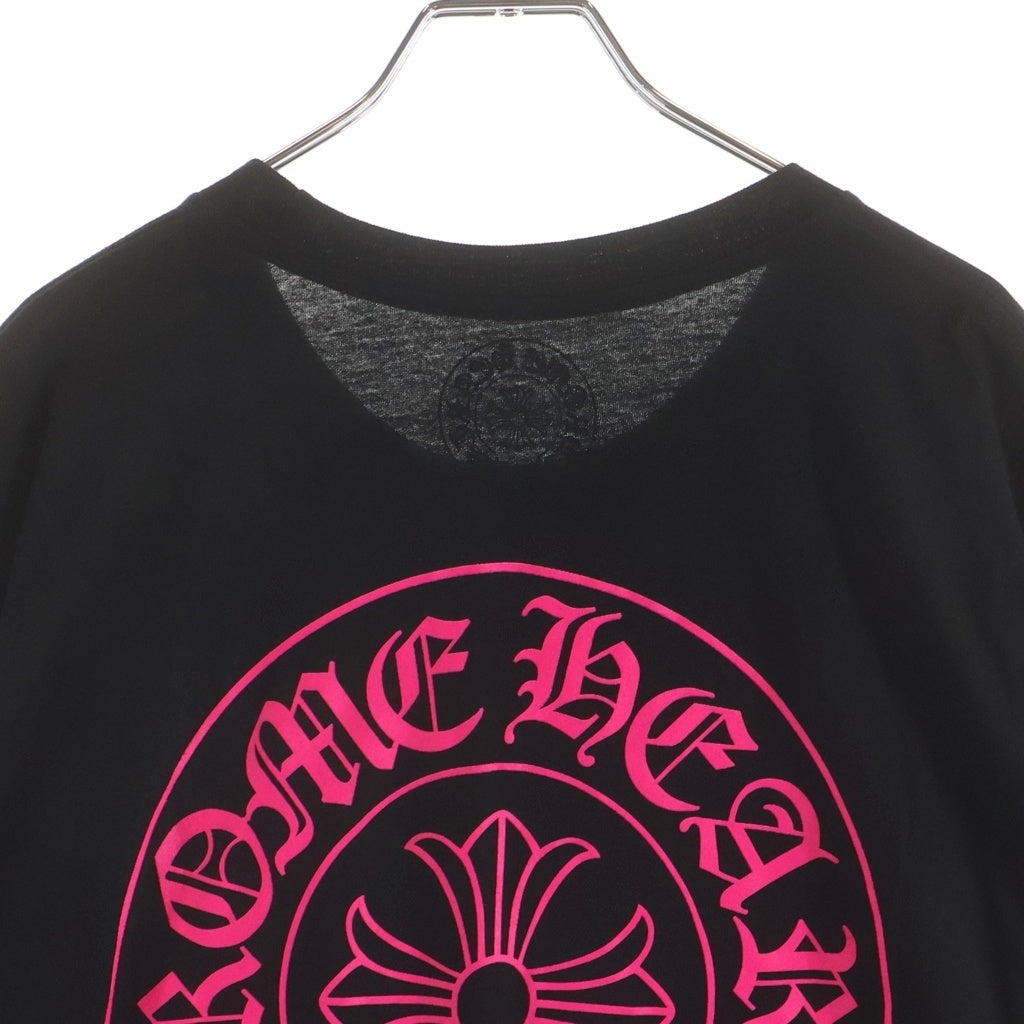 CHROME HEARTS(クロムハーツ) HORSESHOE S/S TEE ホースシュープリント ポケット半袖Tシャツ カットソー ブラック/ピンク