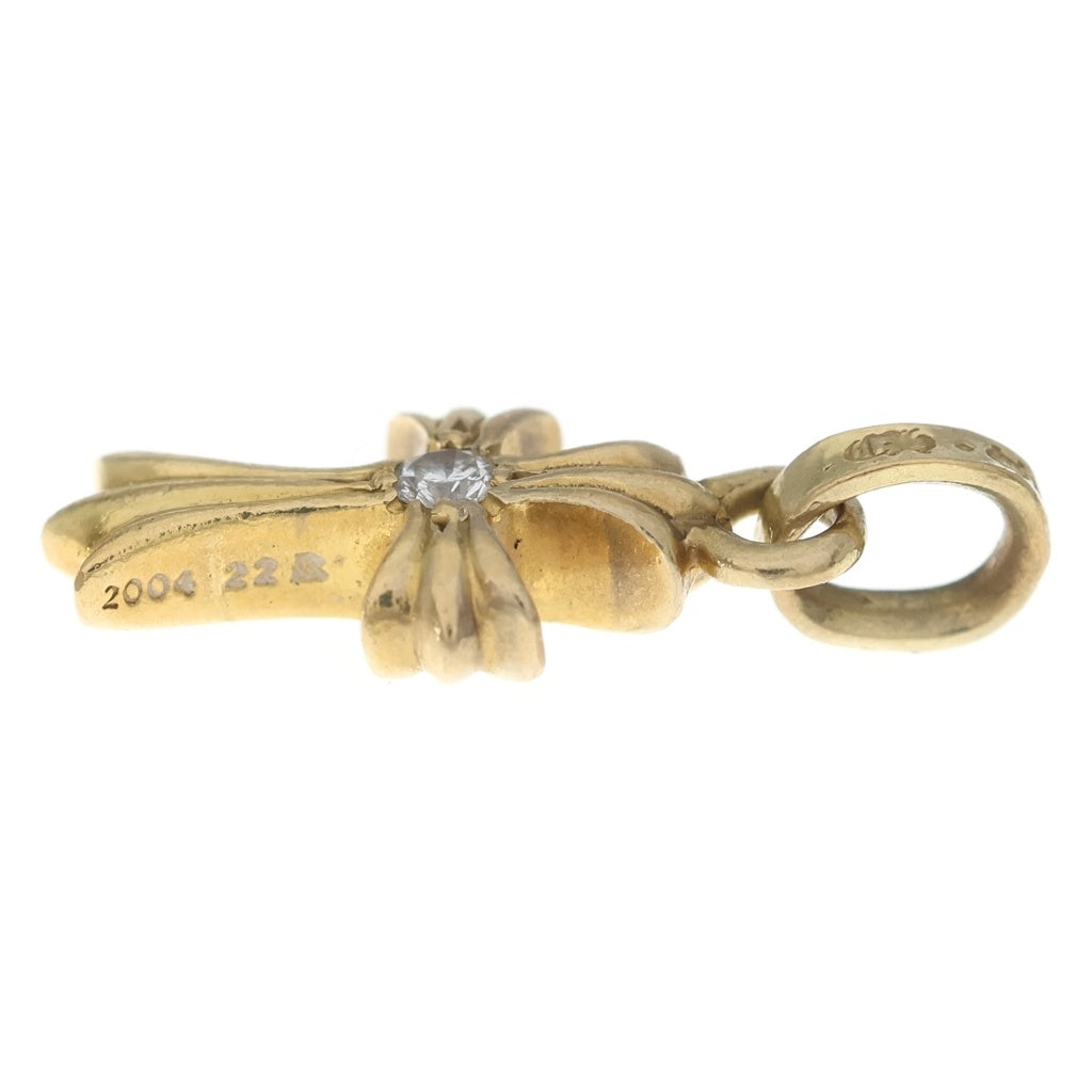 CHROME HEARTS(クロムハーツ) 22K CRS BBYFAT DIA ベイビーファットクロス 両面1ダイヤ ペンダントトップ ゴールド BCA034
