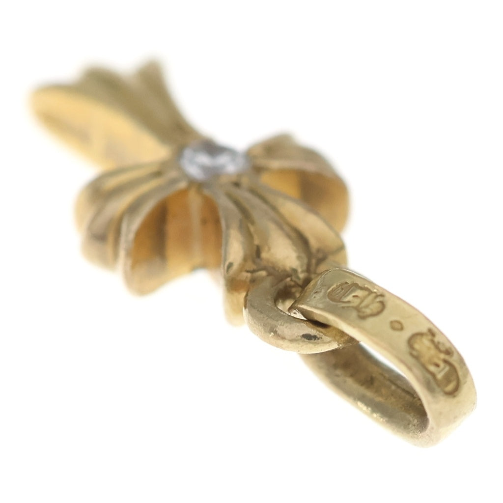 CHROME HEARTS(クロムハーツ) 22K CRS BBYFAT DIA ベイビーファットクロス 両面1ダイヤ ペンダントトップ ゴールド BCA034