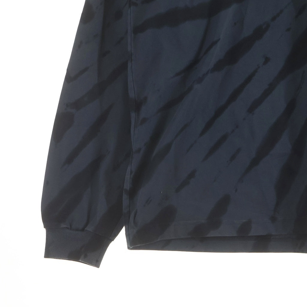 WIND AND SEA(ウィンダンシー) 23SS SEA LOGO L/S Tee フロントプリント タイダイ柄 長袖Tシャツ カットソー ブラック WDS-0-SEA-23-Q3-CS-02