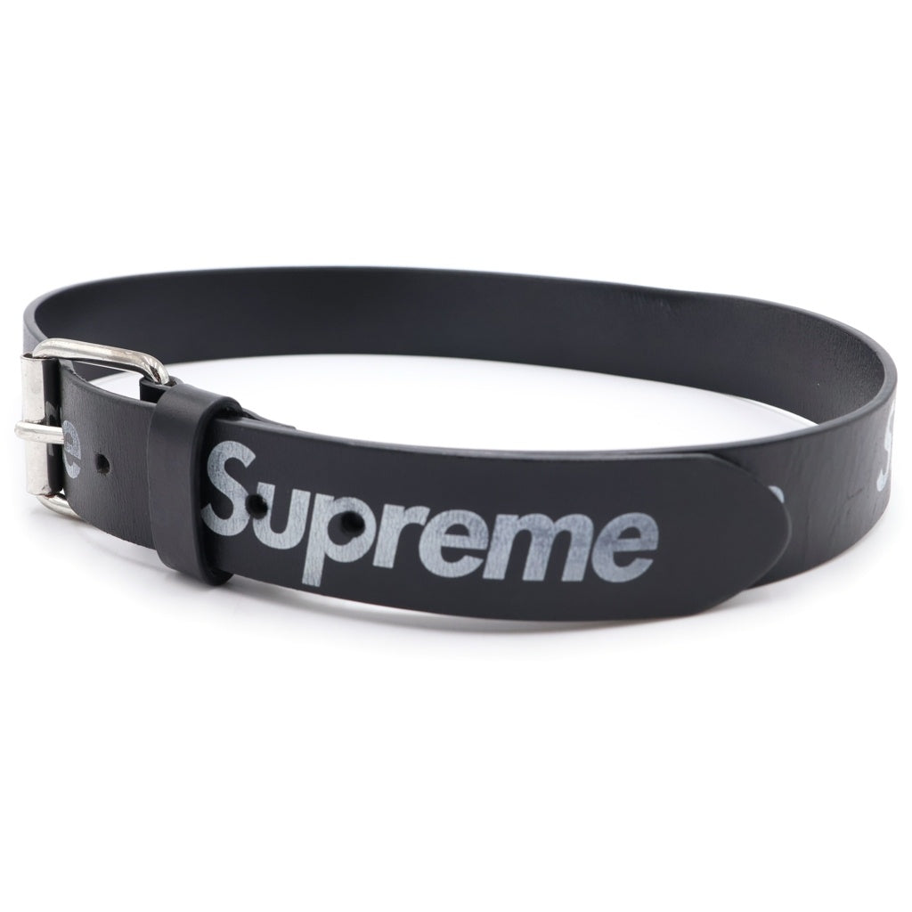 SUPREME(シュプリーム) 23SS Repeat Leather Belt リピート レザーベルト ブラック