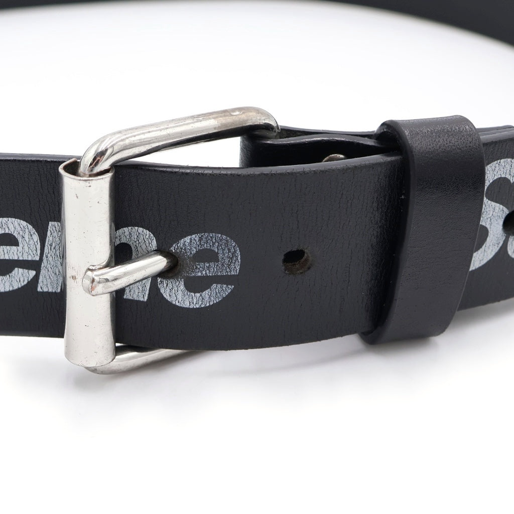 SUPREME(シュプリーム) 23SS Repeat Leather Belt リピート レザーベルト ブラック