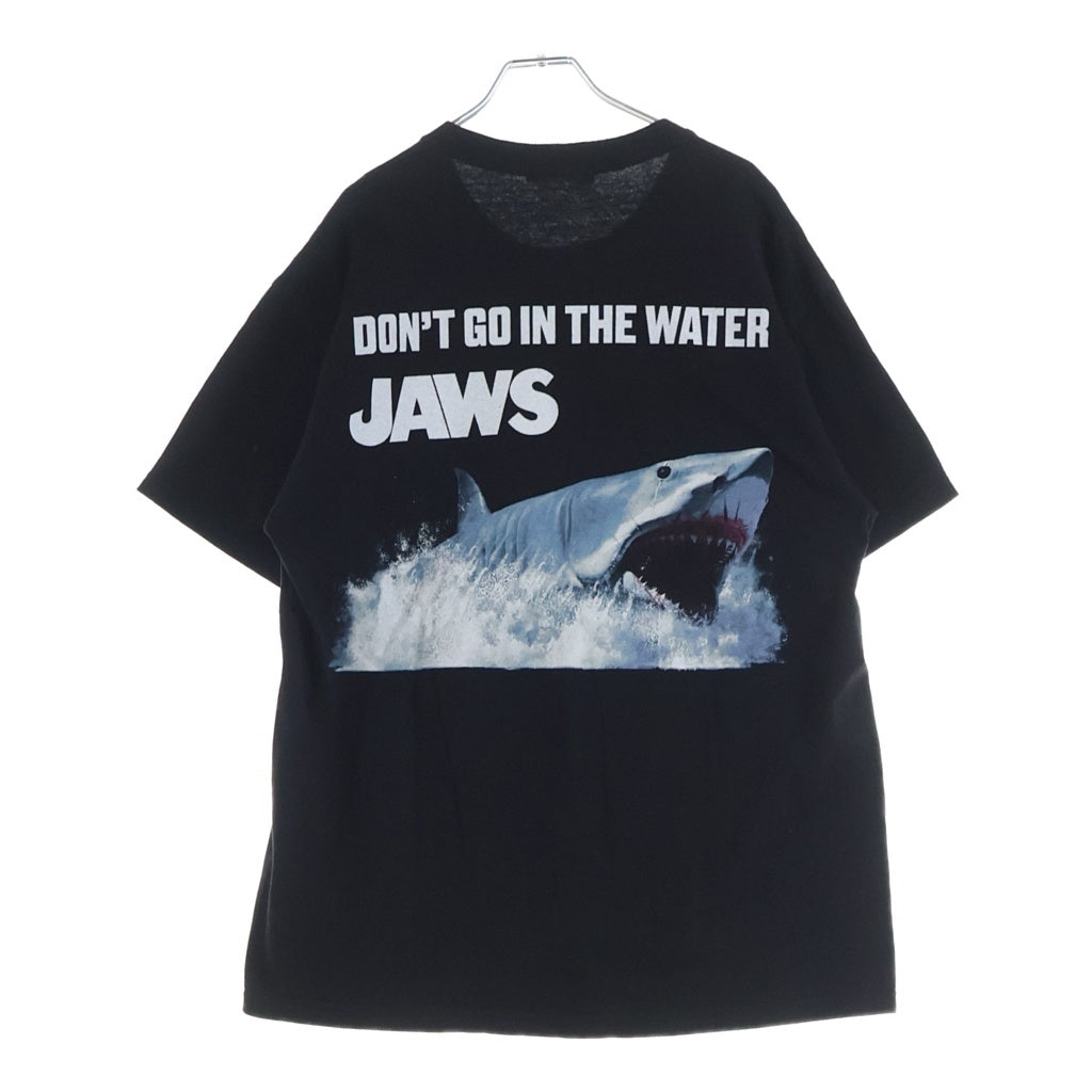 NO BRAND(ノーブランド) FLAGSTUFF フラグスタフ JAWS DONT GO TEE 半袖Tシャツ カットソー ブラック FS1716