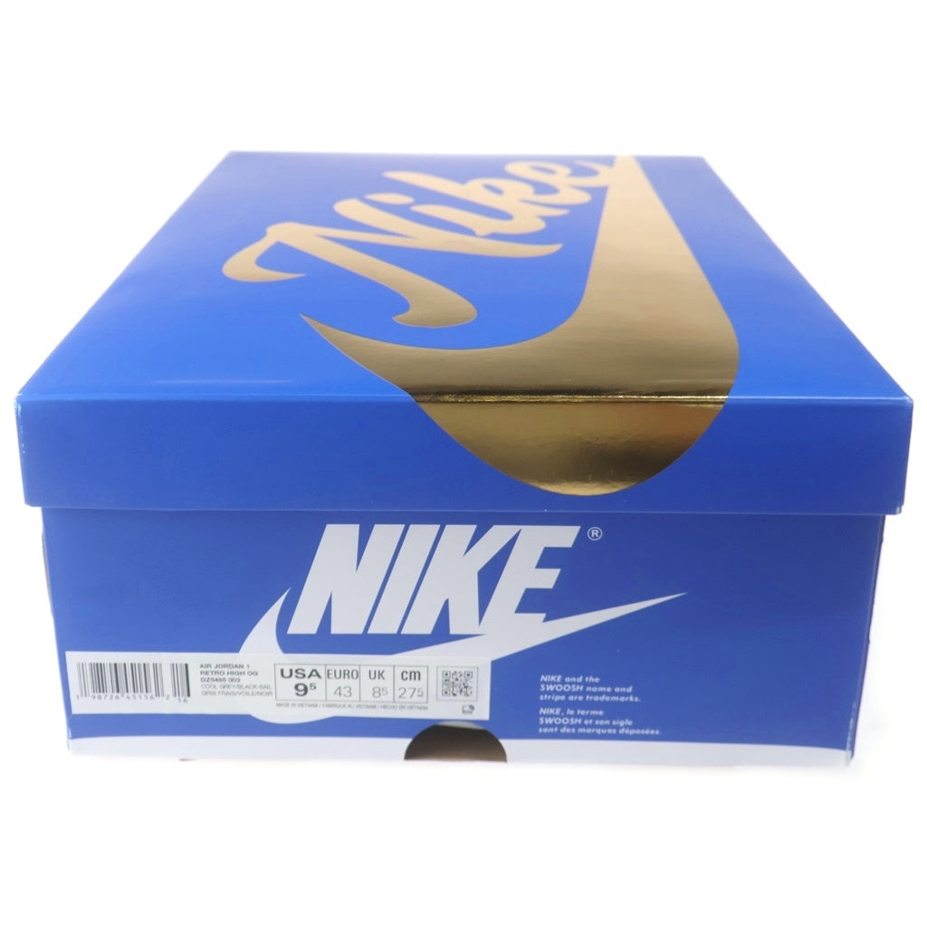 NIKE(ナイキ) AIR JORDAN RETRO HIGH OG COOL GREY DZ5485-003 エアジョーダン1 レトロ レザーハイカットスニーカー グレー/ホワイト US9.5/27.5cm