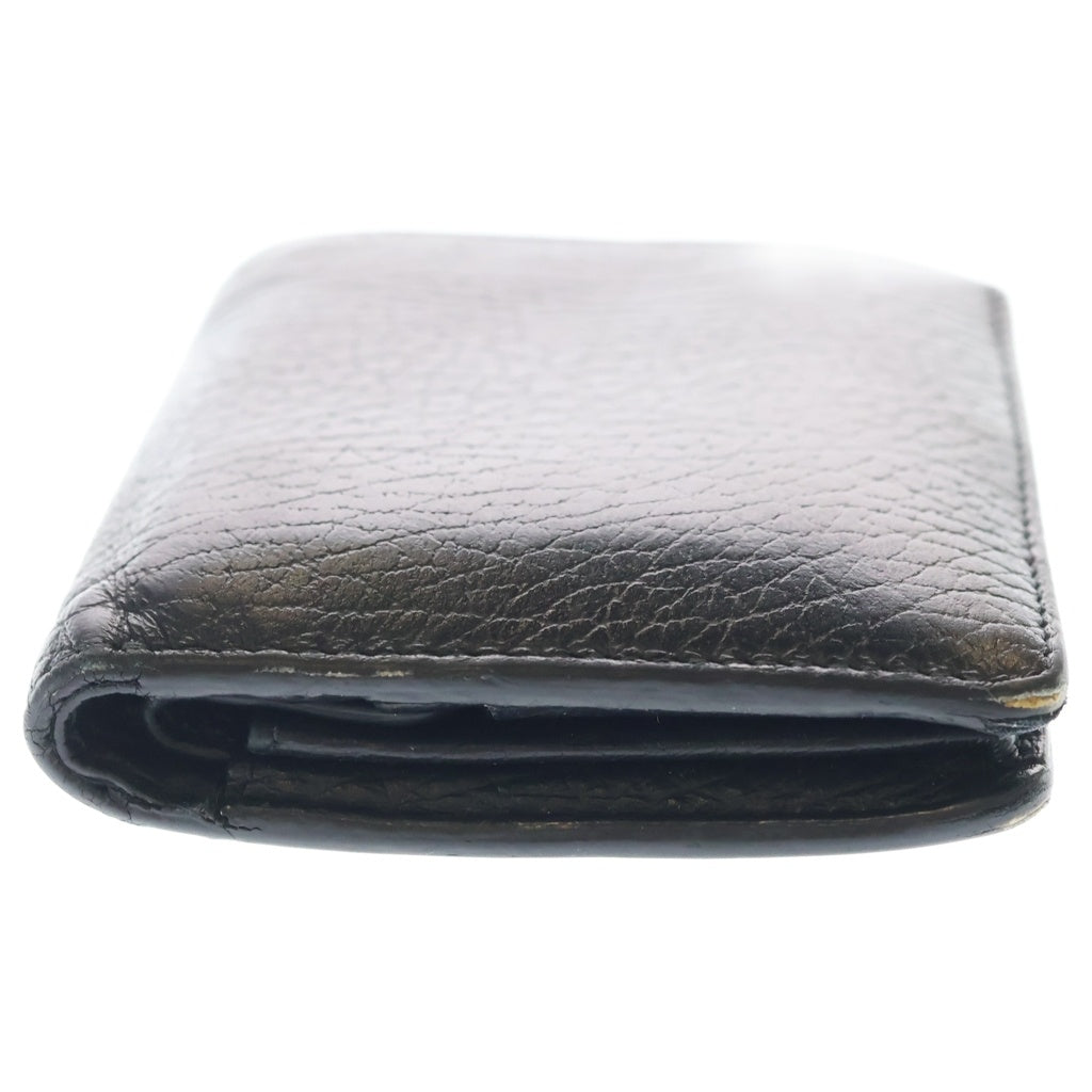 Maison Margiela(メゾンマルジェラ) Compact Bi Fold Wallet コンパクト フォールド ウォレット レザー二つ折り財布 ブラック S56UI0140
