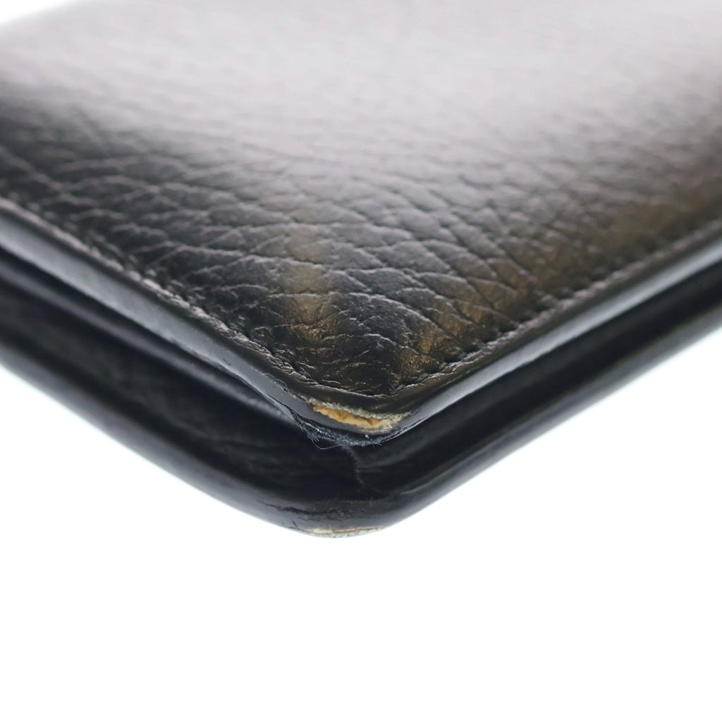 Maison Margiela(メゾンマルジェラ) Compact Bi Fold Wallet コンパクト フォールド ウォレット レザー二つ折り財布 ブラック S56UI0140