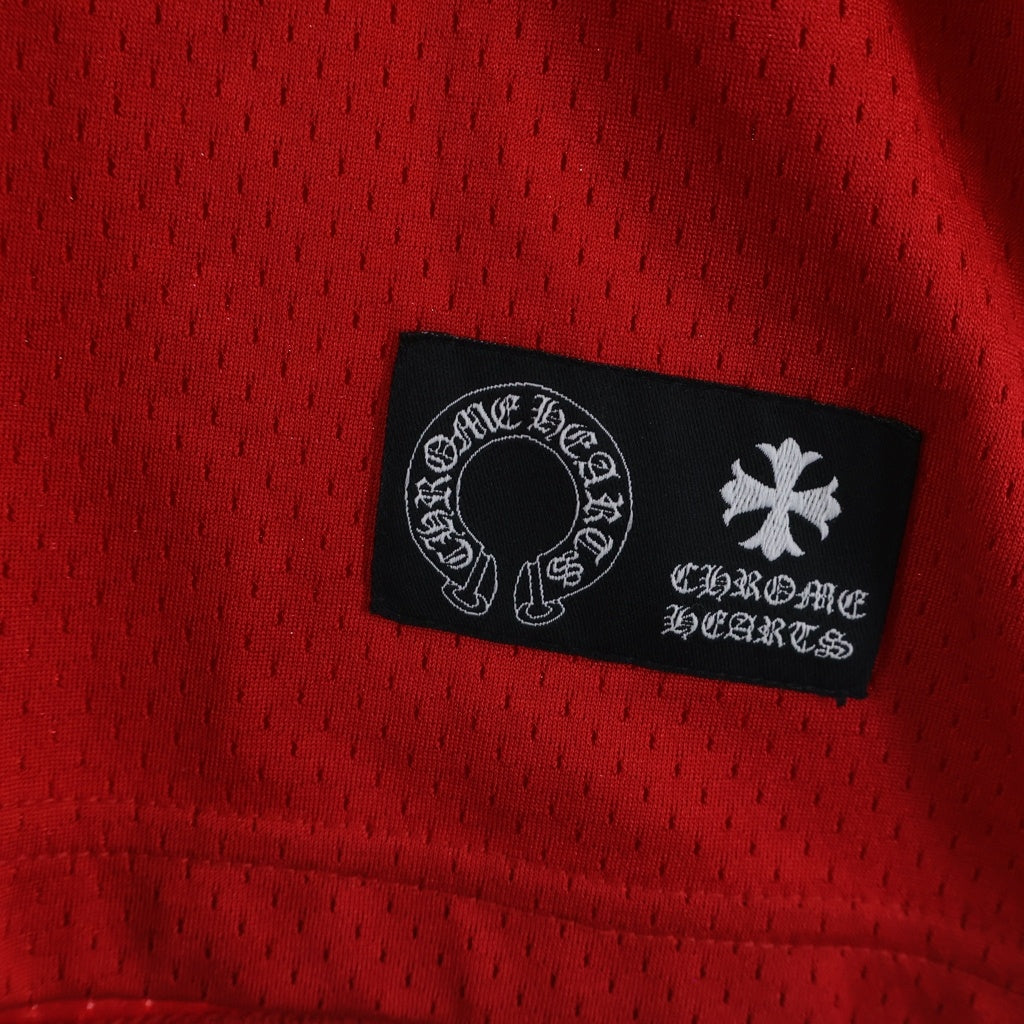 CHROME HEARTS(クロムハーツ) PPO FORM TEAM MESH WARM UP JERSEY TEE MATTY BOYプリントメッシュTシャツ レッド