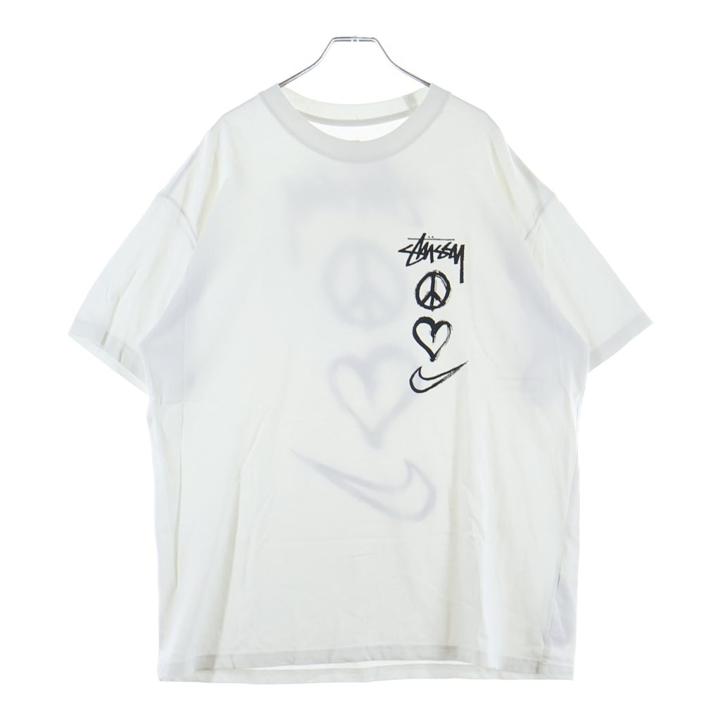 STUSSY(ステューシー) ×NIKE NRG SS TEE ナイキ 両面プリント ヘビーウエイト 半袖Tシャツ カットソー ホワイト DM4942-121
