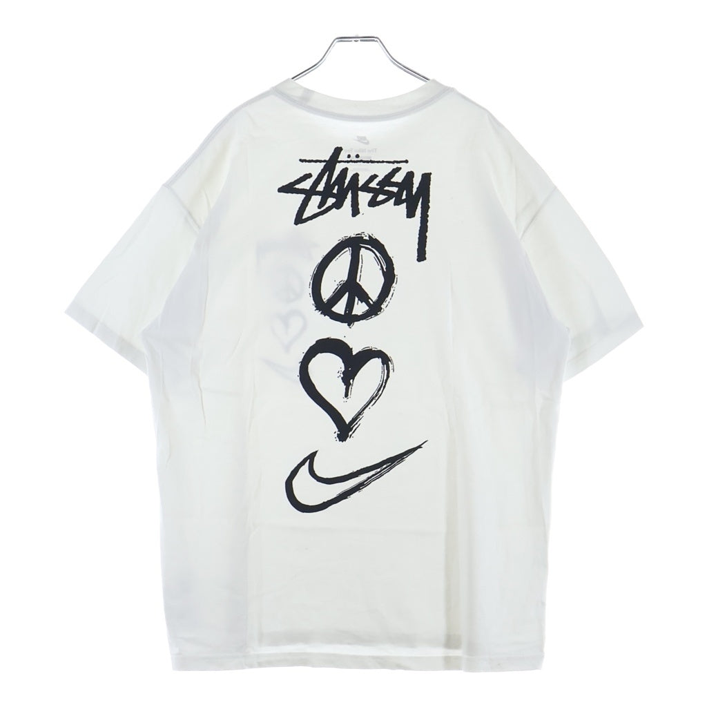 STUSSY(ステューシー) ×NIKE NRG SS TEE ナイキ 両面プリント ヘビーウエイト 半袖Tシャツ カットソー ホワイト DM4942-121