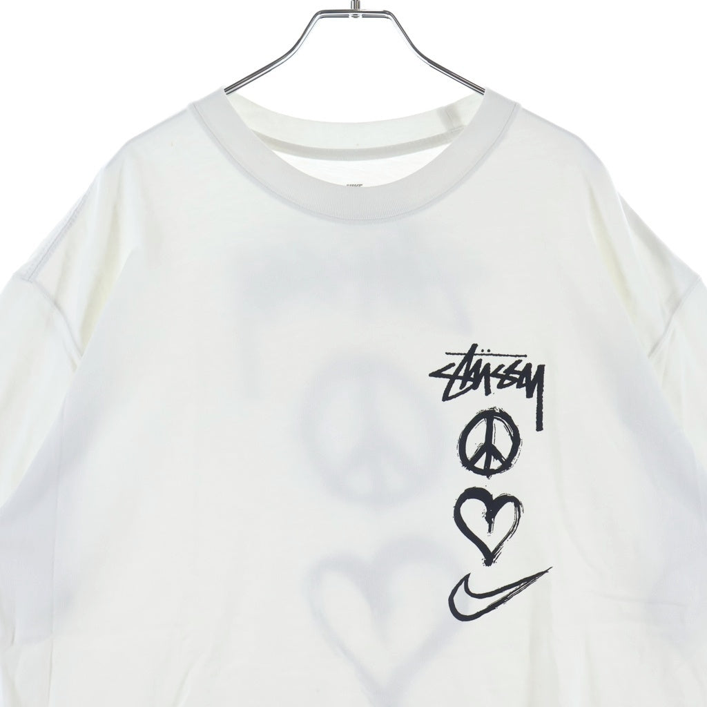 STUSSY(ステューシー) ×NIKE NRG SS TEE ナイキ 両面プリント ヘビーウエイト 半袖Tシャツ カットソー ホワイト DM4942-121