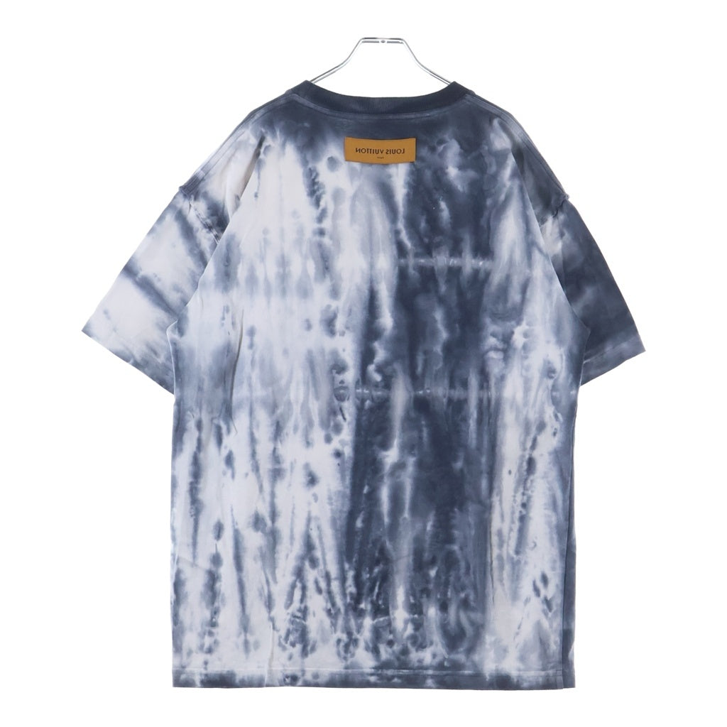 LOUIS VUITTON(ルイヴィトン) 22AW フロントロゴ タイダイ柄 クルーネック 半袖Tシャツ カットソー グレー RM222 NPL HNY87W