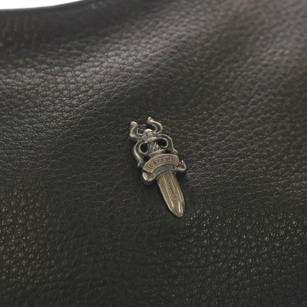 CHROME HEARTS(クロムハーツ) VIV LTHR DAGGER BAG ヴィヴ ダガーレザーバック ショルダーバック ブラック/シルバー