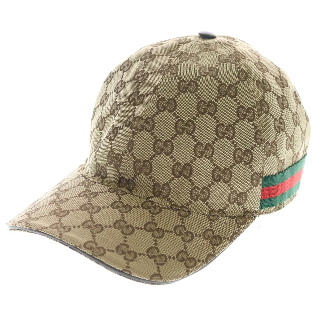 GUCCI(グッチ) GGキャンバス ベースボールキャップ ブラウン 200035