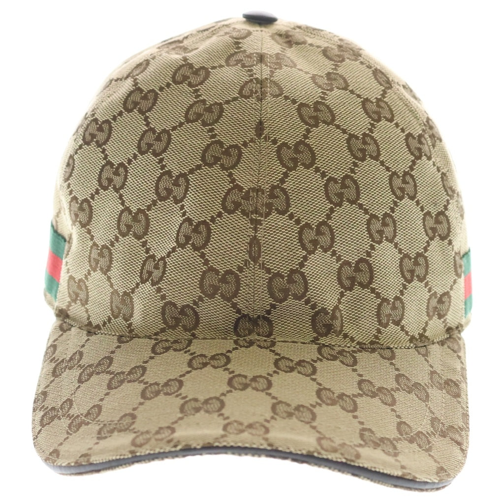 GUCCI(グッチ) GGキャンバス ベースボールキャップ ブラウン 200035