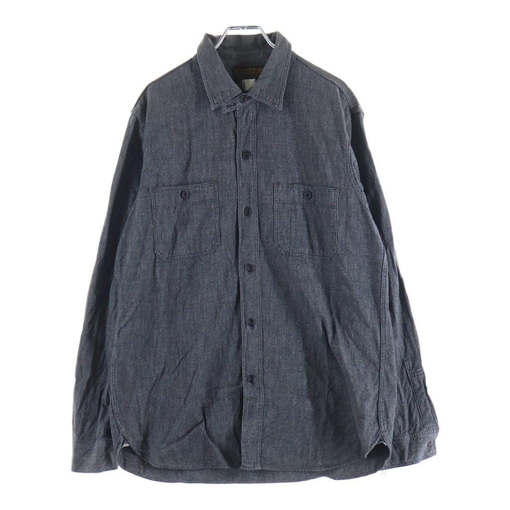 FREEWHEELERS(フリーホイーラーズ) UNION SPECIAL OVERALLS NEAL CASSADY WORK SHIRT ニールキャサディ ワークシャツ 長袖シャツ グレー 2513102