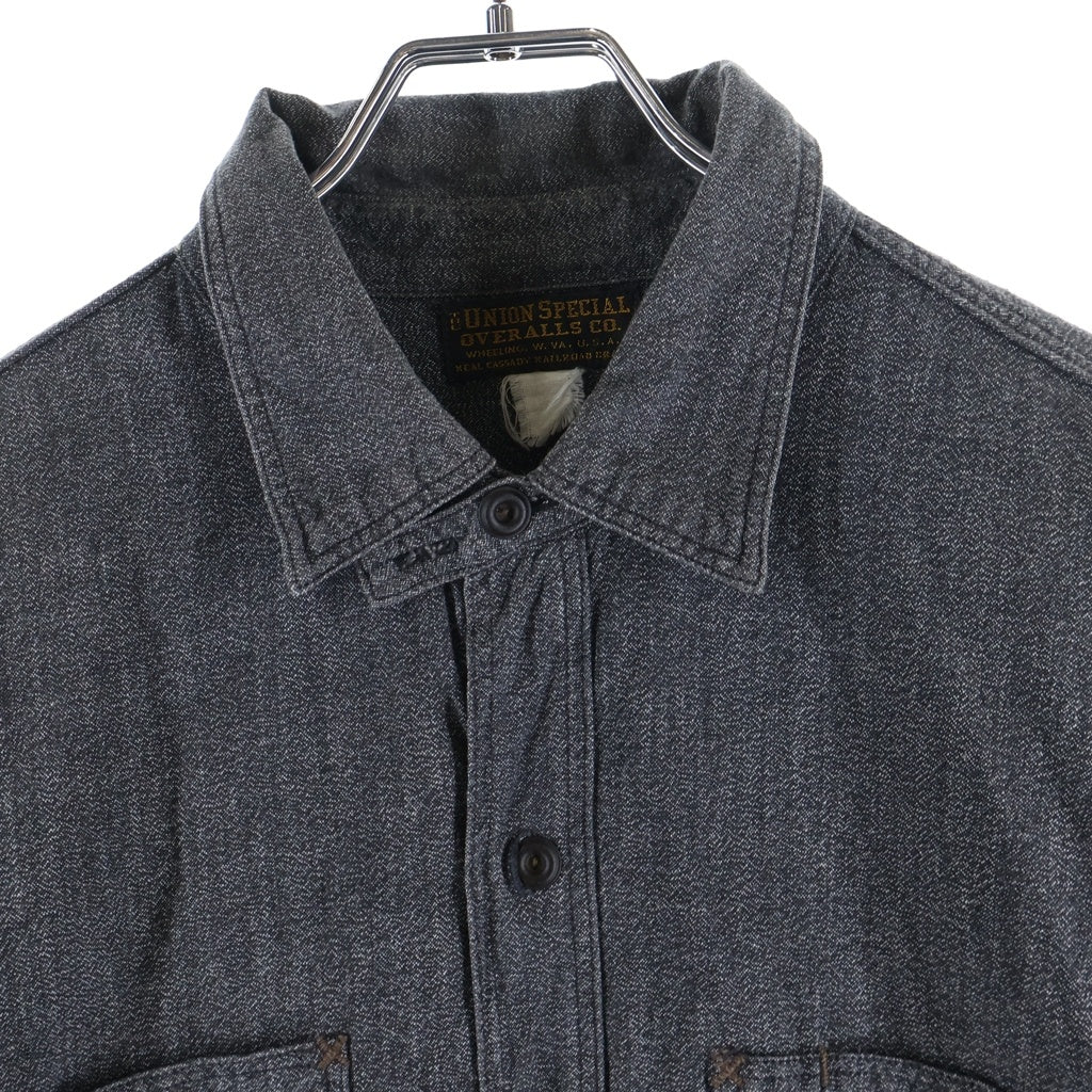 FREEWHEELERS(フリーホイーラーズ) UNION SPECIAL OVERALLS NEAL CASSADY WORK SHIRT ニールキャサディ ワークシャツ 長袖シャツ グレー 2513102