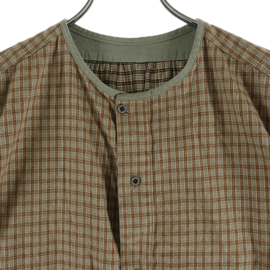 NIGEL CABOURN(ナイジェルケーボン) OX'ED SILVER MASTER MAISON SHIRT NEL CHECK マスターメイソン プルオーバーシャツ ブラウン 8049-04-10926
