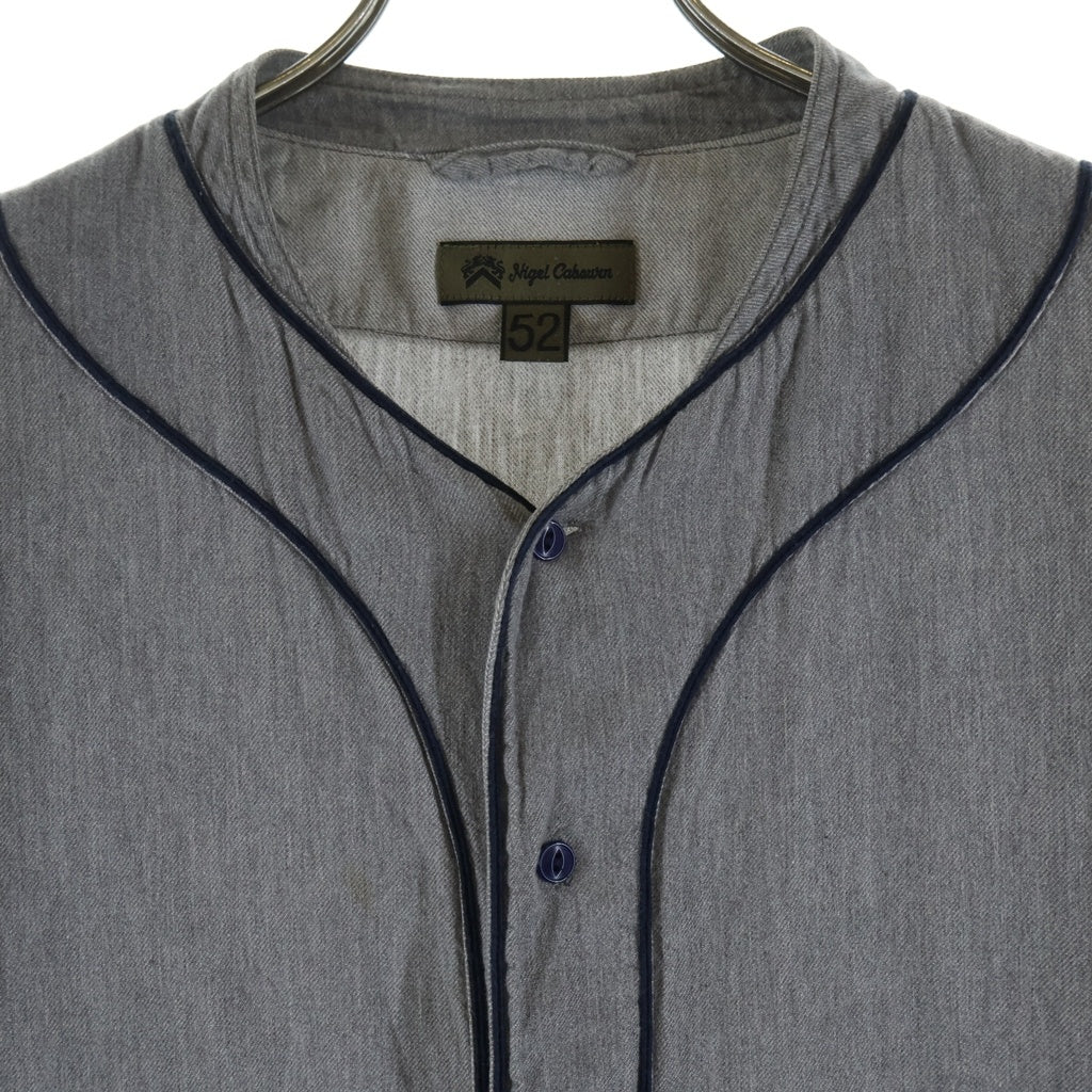 NIGEL CABOURN(ナイジェルケーボン) BASEBALL SHIRT TYPE2 ベースボール 半袖シャツ グレー 8046-00-11001
