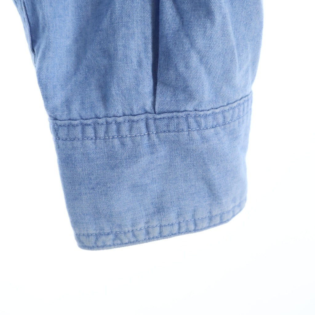 EASTMAN LEATHER CLOTHING(イーストマンレザークロージング) USN CHAMBRAY SHIRT シャンブレーシャツ 長袖シャツ ブルー