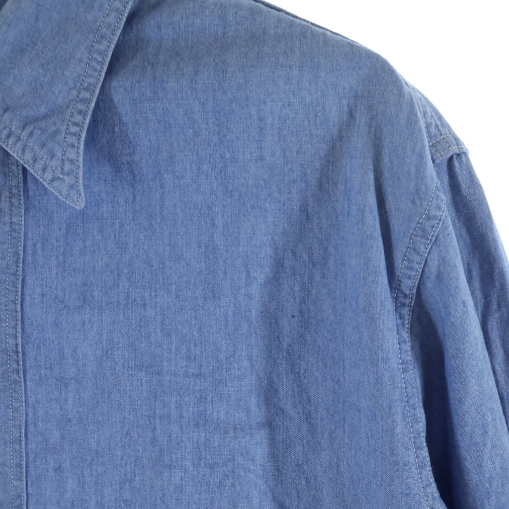 NIGEL CABOURN(ナイジェルケーボン) USN CHAMBRAY SHIRT シャンブレーシャツ 長袖シャツ ブルー