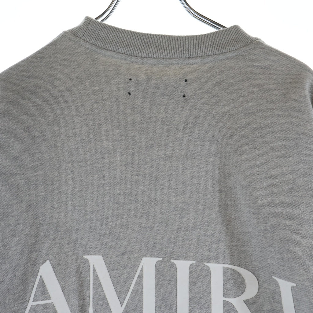 AMIRI(アミリ) MA CORE LOGO フロントロゴプリント クルーネック 長袖スウェット トレーナー グレー SRAMJYCW1038SMRBC00