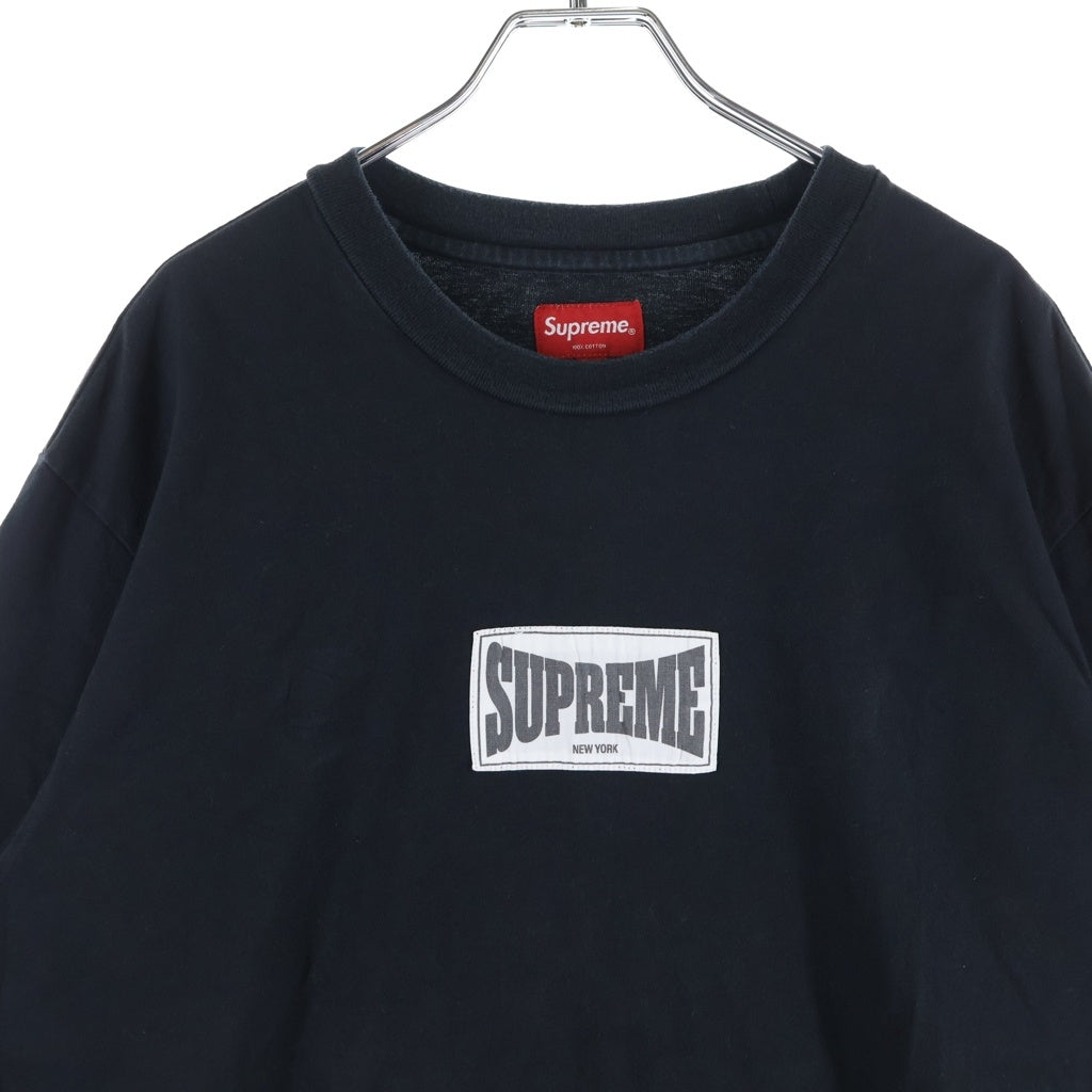 SUPREME(シュプリーム) 23AW WOVEN LABEL ウーブンレーベル 長袖カットソー ブラック
