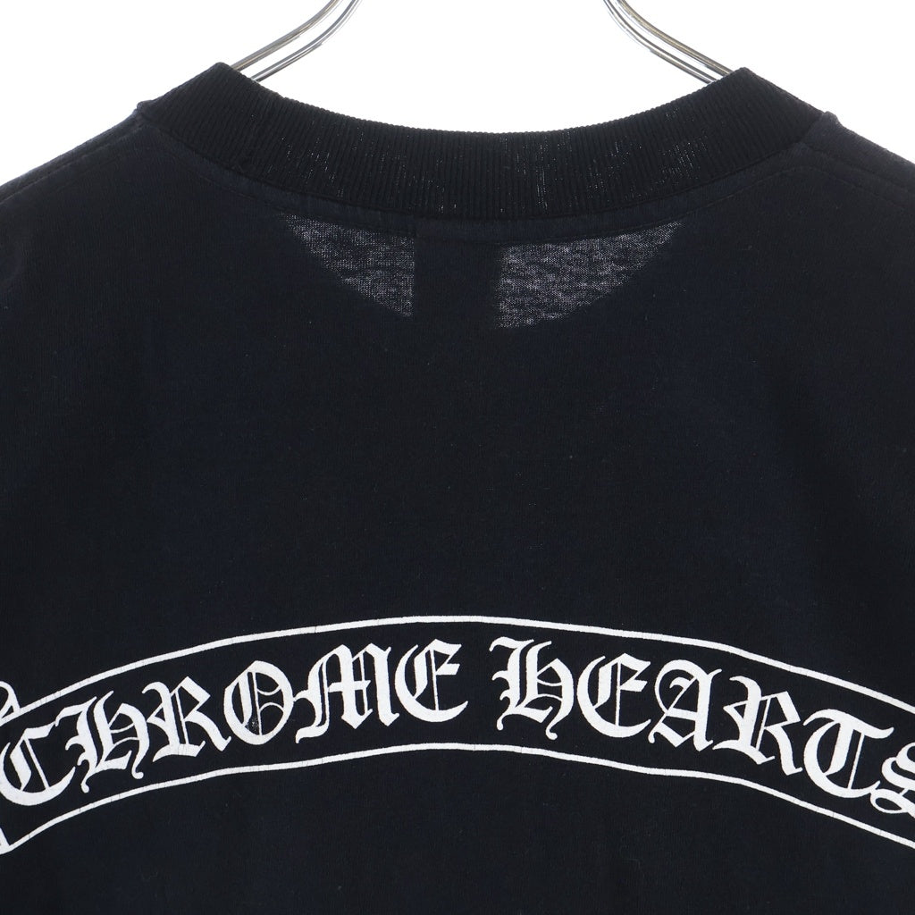 CHROME HEARTS(クロムハーツ) OLD SCROLL LABEL T-SHIRT オールド スクロールラベルプリント クルーネックポケット半袖Tシャツ ブラック