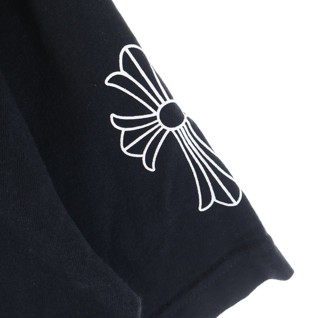CHROME HEARTS(クロムハーツ) OLD SCROLL LABEL T-SHIRT オールド スクロールラベルプリント クルーネックポケット半袖Tシャツ ブラック