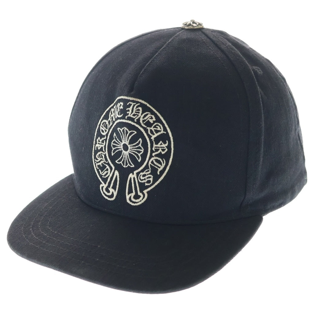 CHROME HEARTS(クロムハーツ) TRUCKER CAP デニムトラッカー ホースシュー刺繍 デニムキャップ 帽子 ブラック