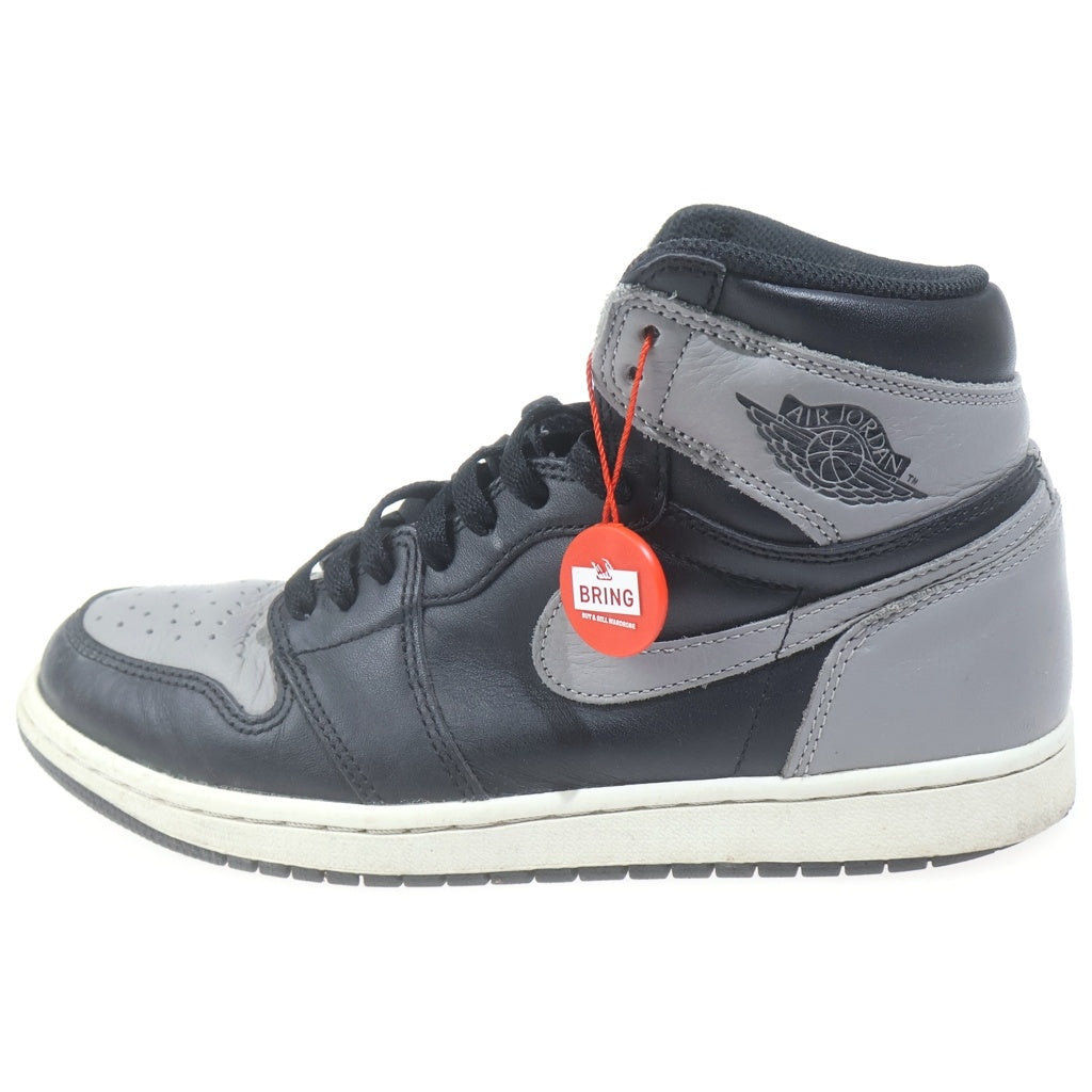 NIKE(ナイキ) AIR JORDAN 1 RETRO HIGH OG SHADOW エアジョーダン1 シャドー ハイカットスニーカー ブラック/グレー US8/26cm 555088-013