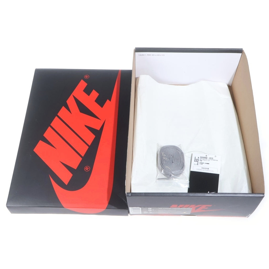NIKE(ナイキ) AIR JORDAN 1 RETRO HIGH OG SHADOW エアジョーダン1 シャドー ハイカットスニーカー ブラック/グレー US8/26cm 555088-013