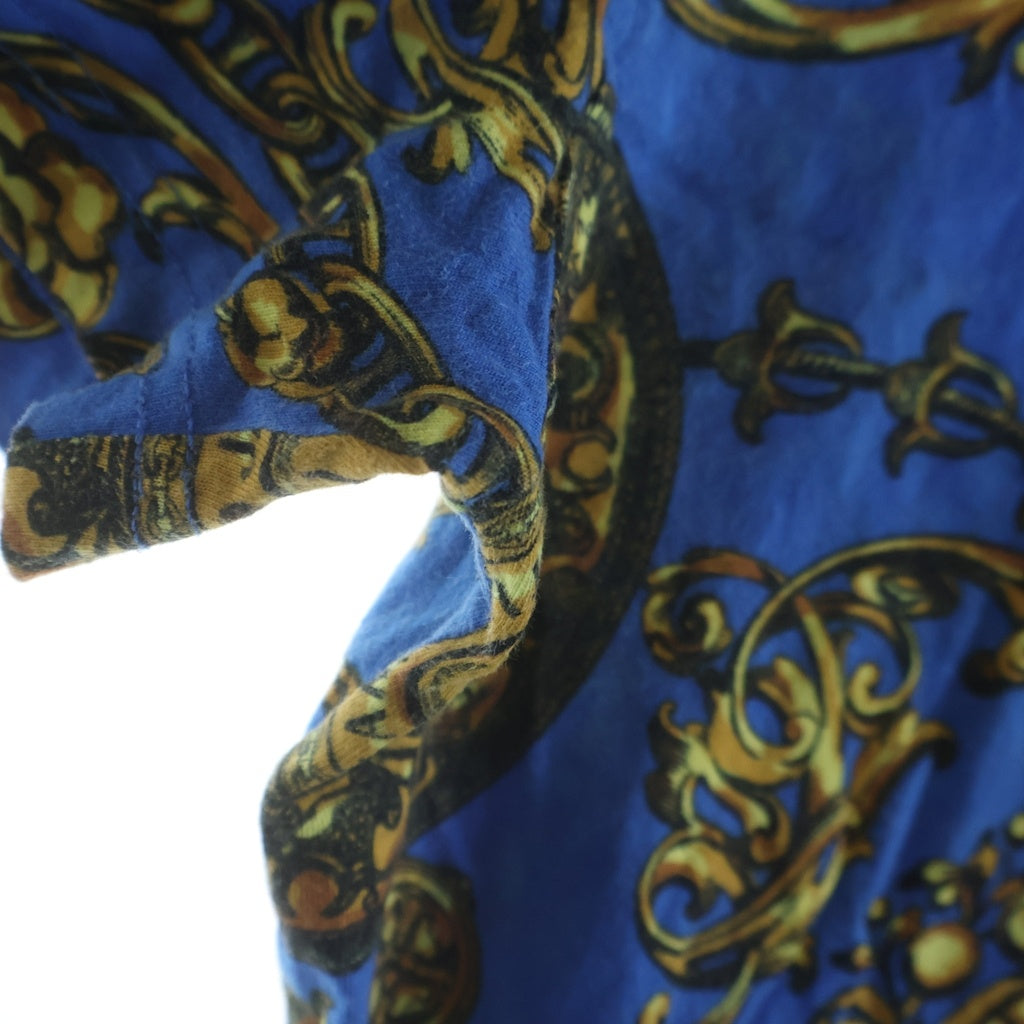 VERSACE JEANS COUTURE(ヴェルサーチジーンズクチュール) クルーネック Tシャツ 半袖 カットソー ブルー 71GAH6S0ーJS015