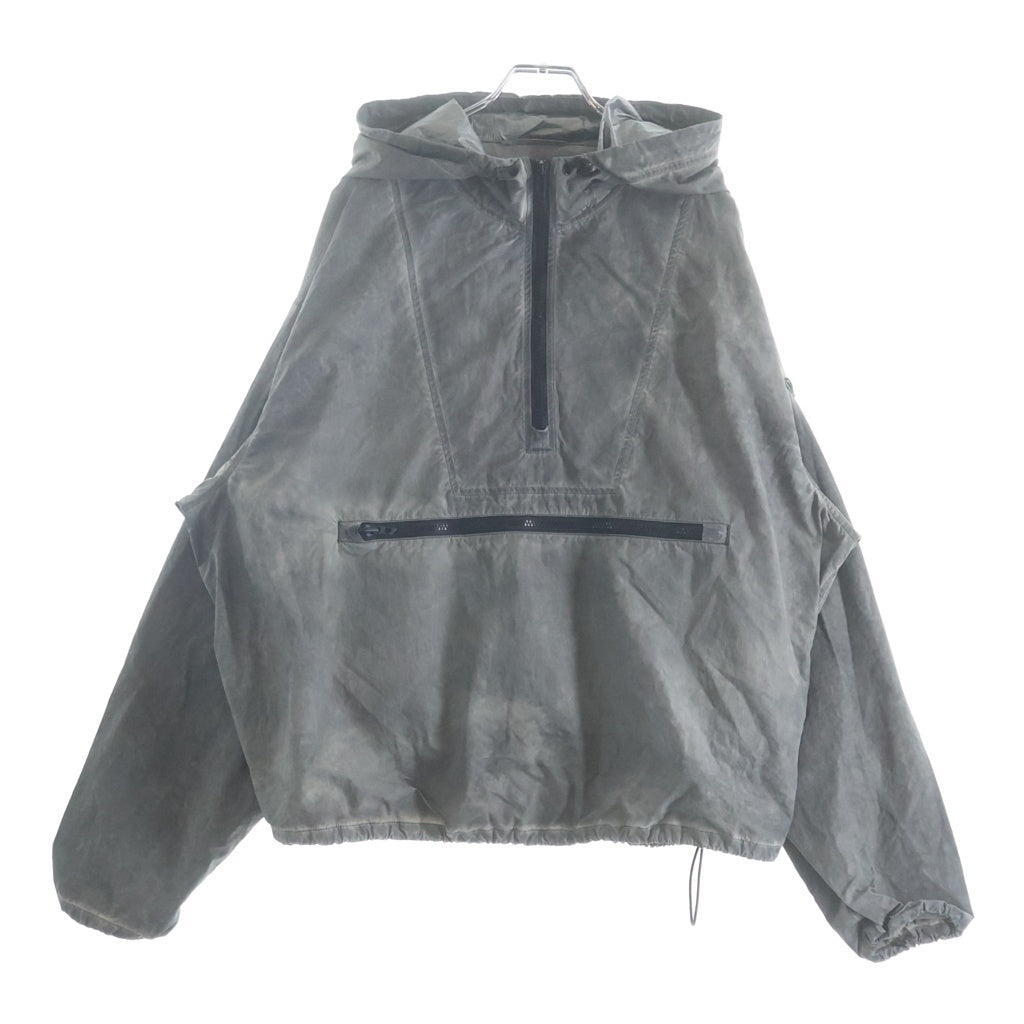 DIESEL(ディーゼル) 25SS J-Noode-A Packable hooded anorak jacket ナイロン ハーフジップ アノラックジャケット グレー A16207