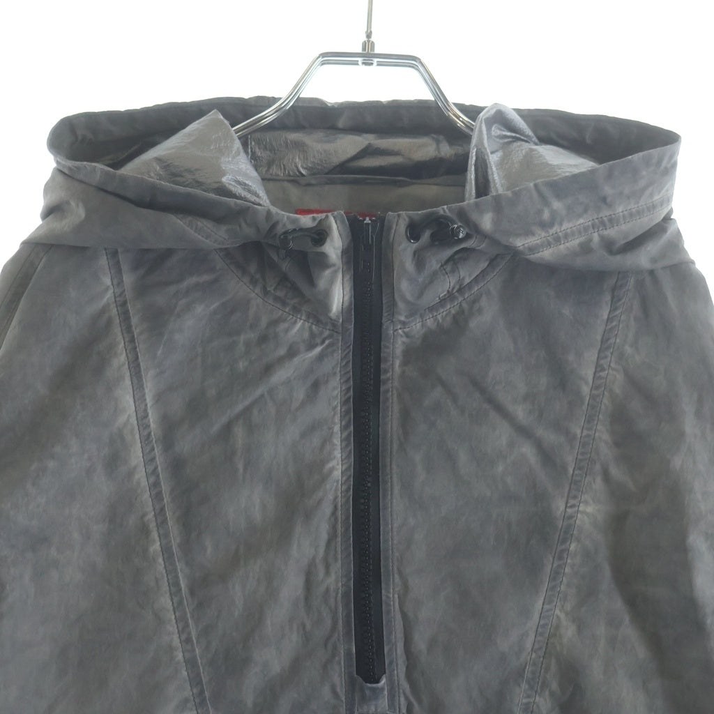DIESEL(ディーゼル) 25SS J-Noode-A Packable hooded anorak jacket ナイロン ハーフジップ アノラックジャケット グレー A16207