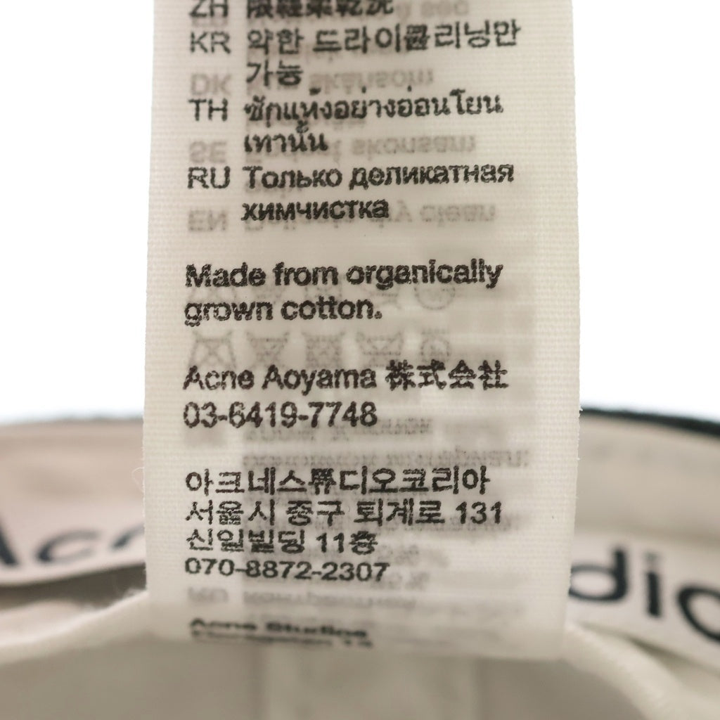 Acne Studios(アクネ ストゥディオズ) STOCKHOLM ロゴプリント ベースボールキャップ 帽子 ブラック FN-UX-HATS000289