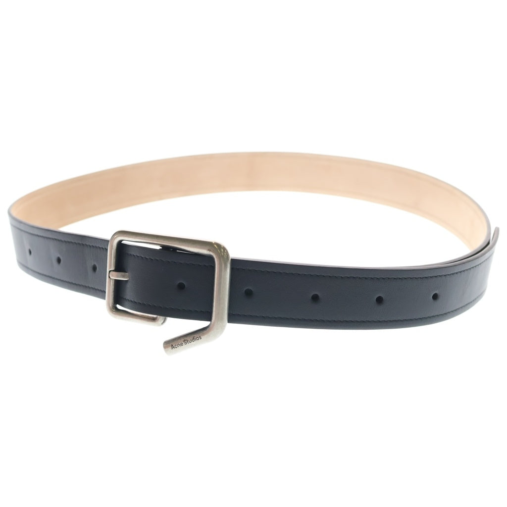 Acne Studios(アクネ ストゥディオズ) ロゴ刻印 バックル レザーベルト ブラック S22GL30B