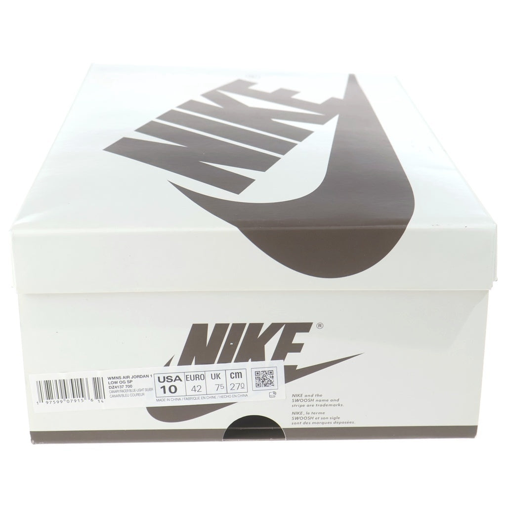 NIKE(ナイキ) ×TRAVIS SCOTT WMNS AIR JORDAN 1 RETRO LOW OG CANARY ウィメンズ エアジョーダン1 カナリー ローカットスニーカー イエロー US10/27cm DZ4137-700