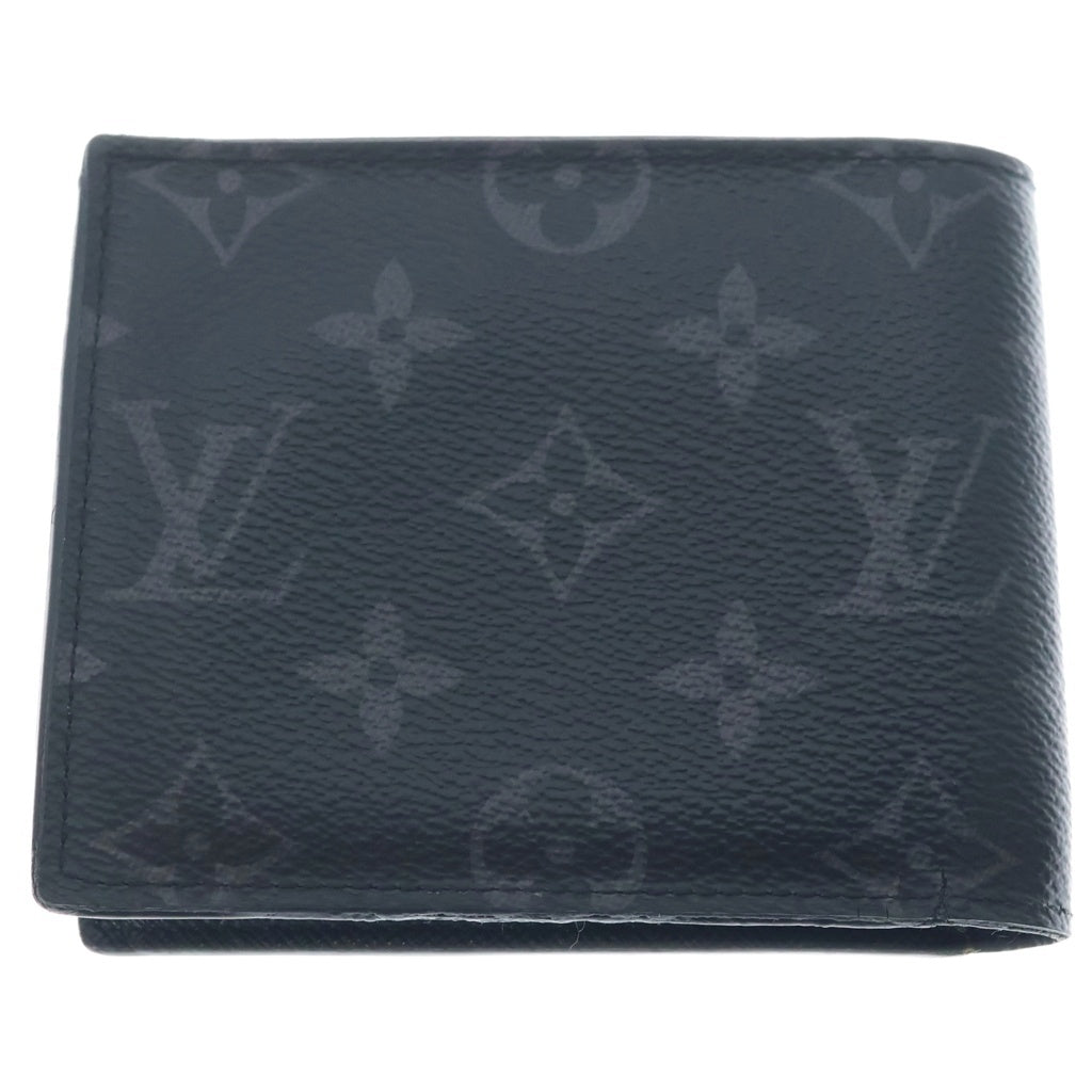 LOUIS VUITTON(ルイヴィトン) モノグラムエクリプス ポルトフォイユミュルティプル 二つ折り財布 コンパクトウォレット ブラック M61695 レディース