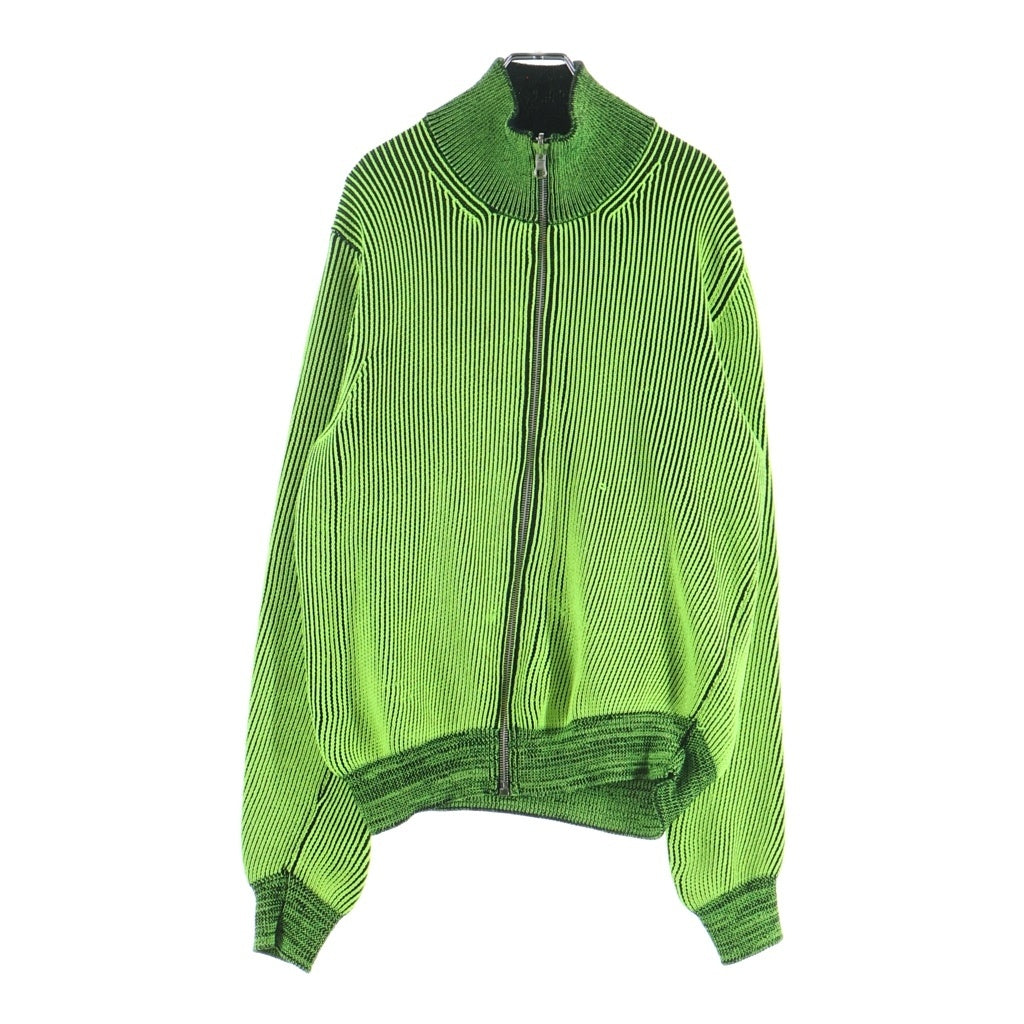 Maison Margiela(メゾンマルジェラ) 19SS Reversible Knitted Zip Up Cardigan リバーシブル ドライバーズニット ジップアップ イエロー/ブラック S50HA0858