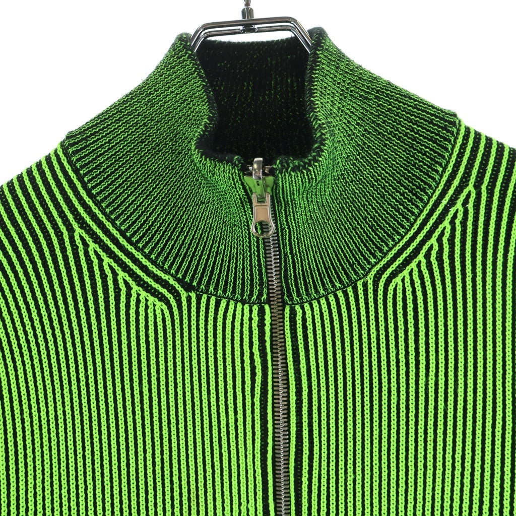Maison Margiela(メゾンマルジェラ) 19SS Reversible Knitted Zip Up Cardigan リバーシブル ドライバーズニット ジップアップ イエロー/ブラック S50HA0858