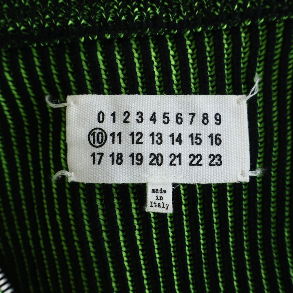 Maison Margiela(メゾンマルジェラ) 19SS Reversible Knitted Zip Up Cardigan リバーシブル ドライバーズニット ジップアップ イエロー/ブラック S50HA0858