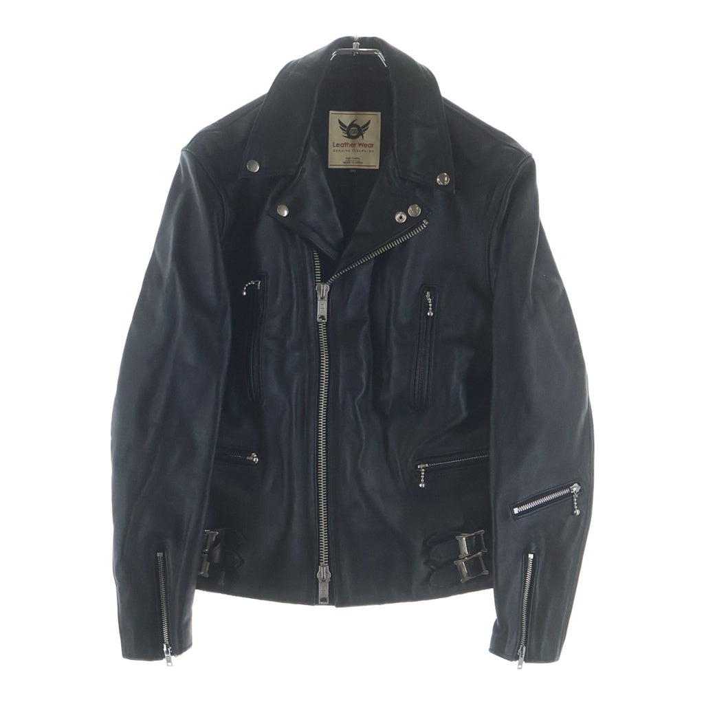 666 LEATHER WEAR(トリプルシックスレザーウェア) LJM-1TF Double Riders Jacket ダブルライダースジャケット タイトフィット ステアハイド ブラック